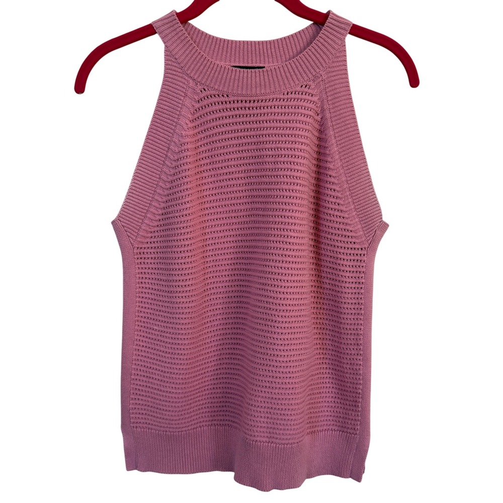 Ann Taylor Factory Sleeveless Knit Shell in Dusty Rose Pink